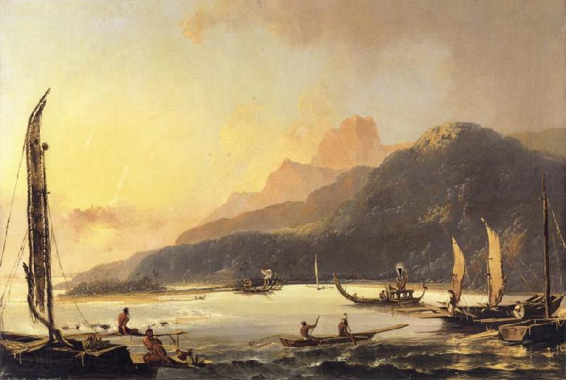 unknow artist A View of Matavai Bay in th Island of Otaheite Tahiti Norge oil painting art